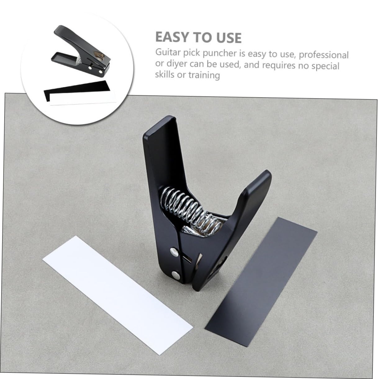 Yardwe Punzonatrice per Chitarra Kit per Punzonatura Strumento Portatile per Creazione Plettri Accessori per Costruzione Chitarra Punzone per Liutaio Taglierina per Plettri