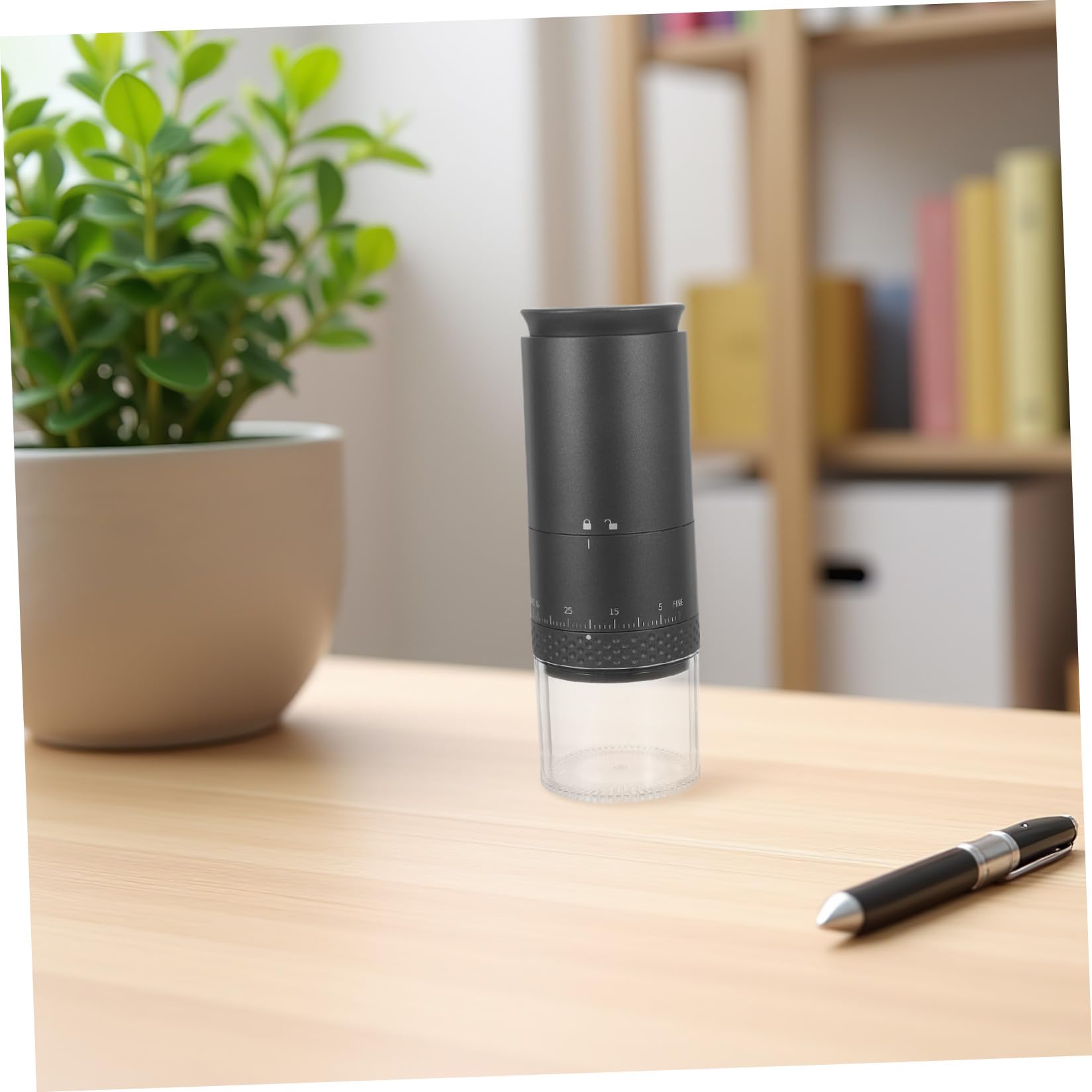 TOPBATHY Molino Eléctrico Compacto para Café y Especias con Tecnología de Molienda Precisa, Capacidad de 25g y Diseño Portátil para Apartamentos Pequeños