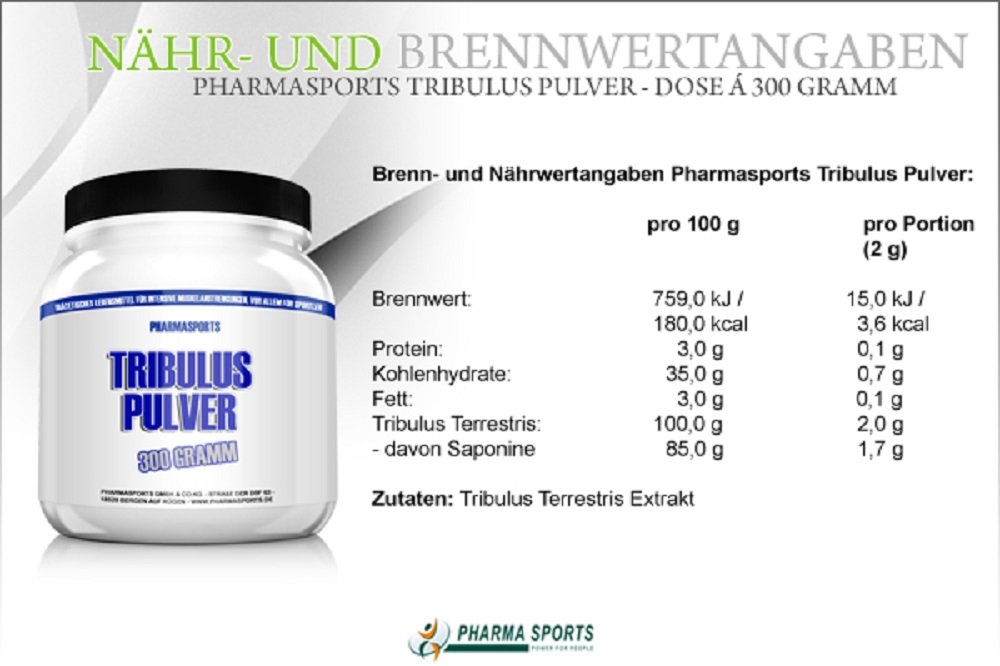 Tribulus Pulver 300g 85% Saponine