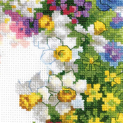 Riolis 1536 - Wreath With Bird Cherry - Counted Cross Stitch Kit 11.75" X 11.75" Zweigart 14Ct. White Aida 27 Colors #TOP1