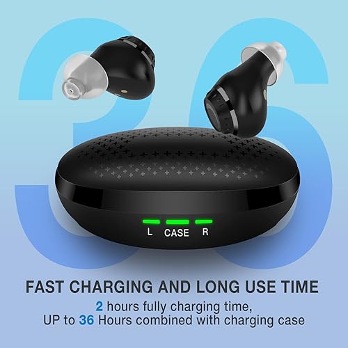 Miniatura 5 de Limx Oasis Audífonos para personas mayores detección intrauditiva para evitar aullar amplificador auditivo perilla mecánica recargable OTC control