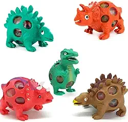 KIT 2 Dinossauro Dino Antiestresse Sensorial Brinquedo Infantil Colorido Toque Macio Fidget Toy Relaxante para Crianças - TYDA