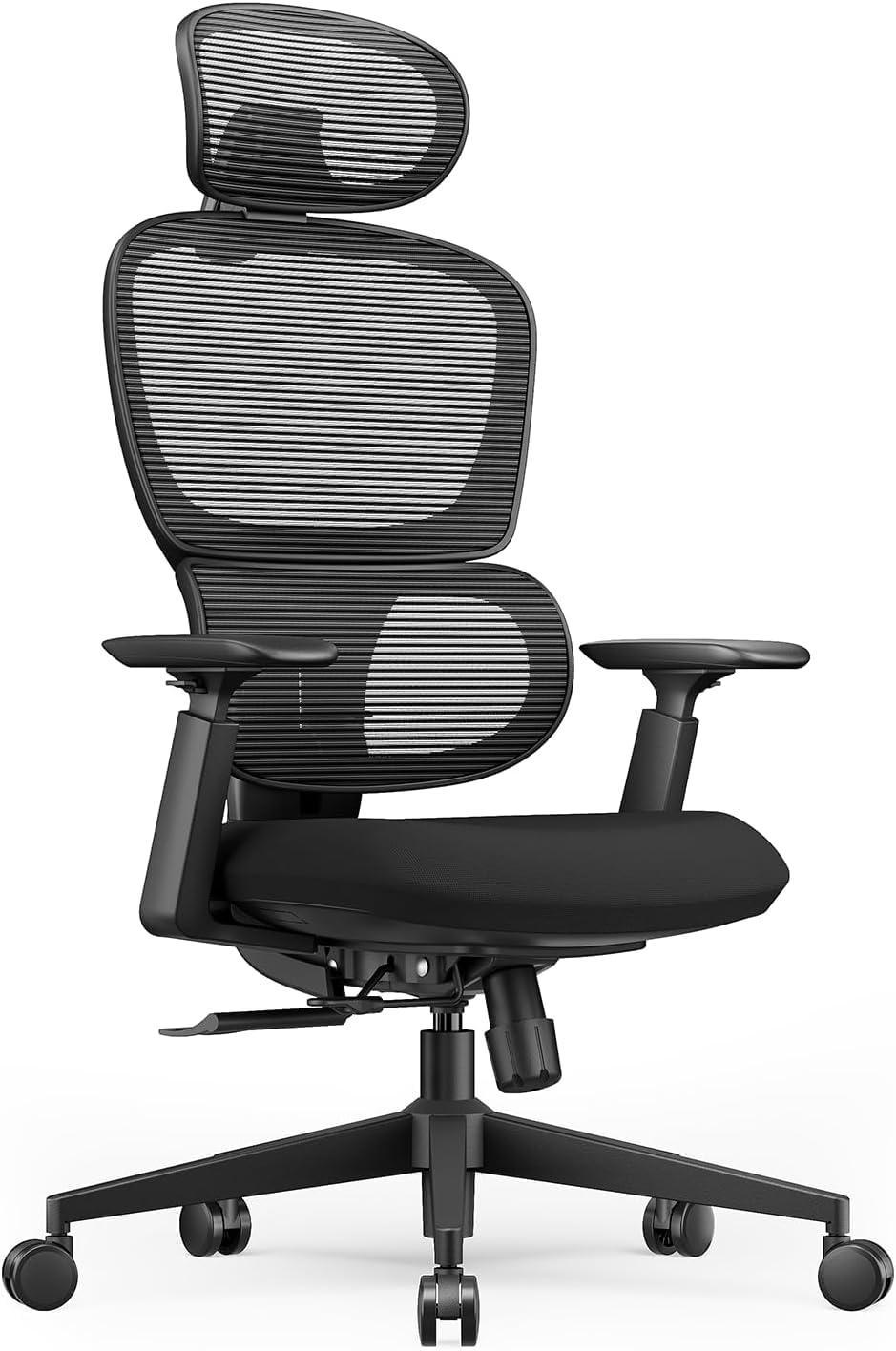 ProtoArc Sedia da ufficio ergonomica, EC300 regolabile con schienale alto lombare, sedile scorrevole, poggiatesta 3D, braccioli più larghi, 4 sedie in rete con schienale inclinabile, per casa e