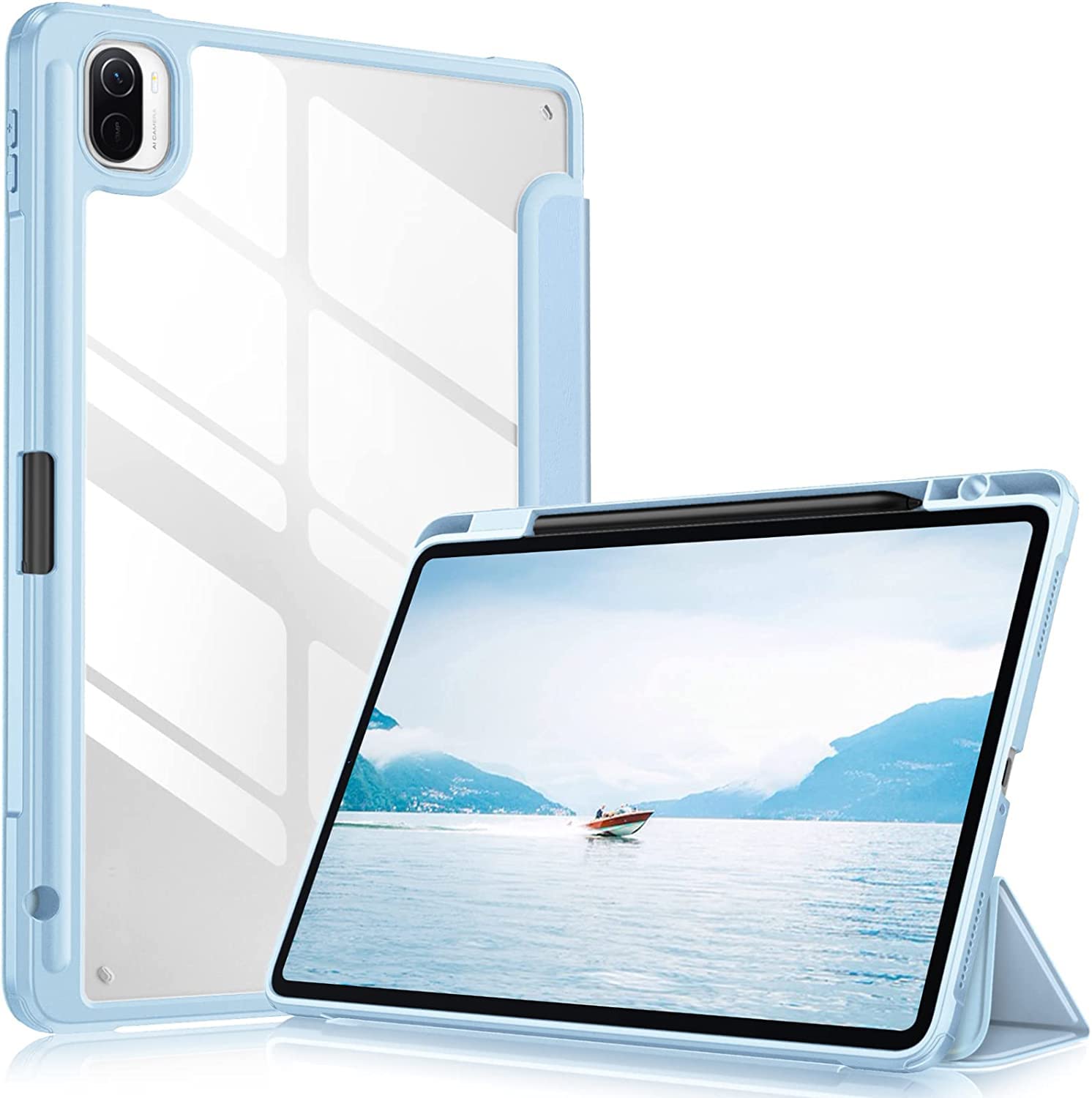 MOCA Case for Xiaomi Pad 5 / Pad 5 11 Pro with Pen Holder,Transparent Hard Shell Back Cover Protective Slim Case for Xiaomi Mi Pad 5 /Pad 5 Pro 11” (Midnight-Green, Xiaomi Pad 5 11 Inch) — Amazon image 16