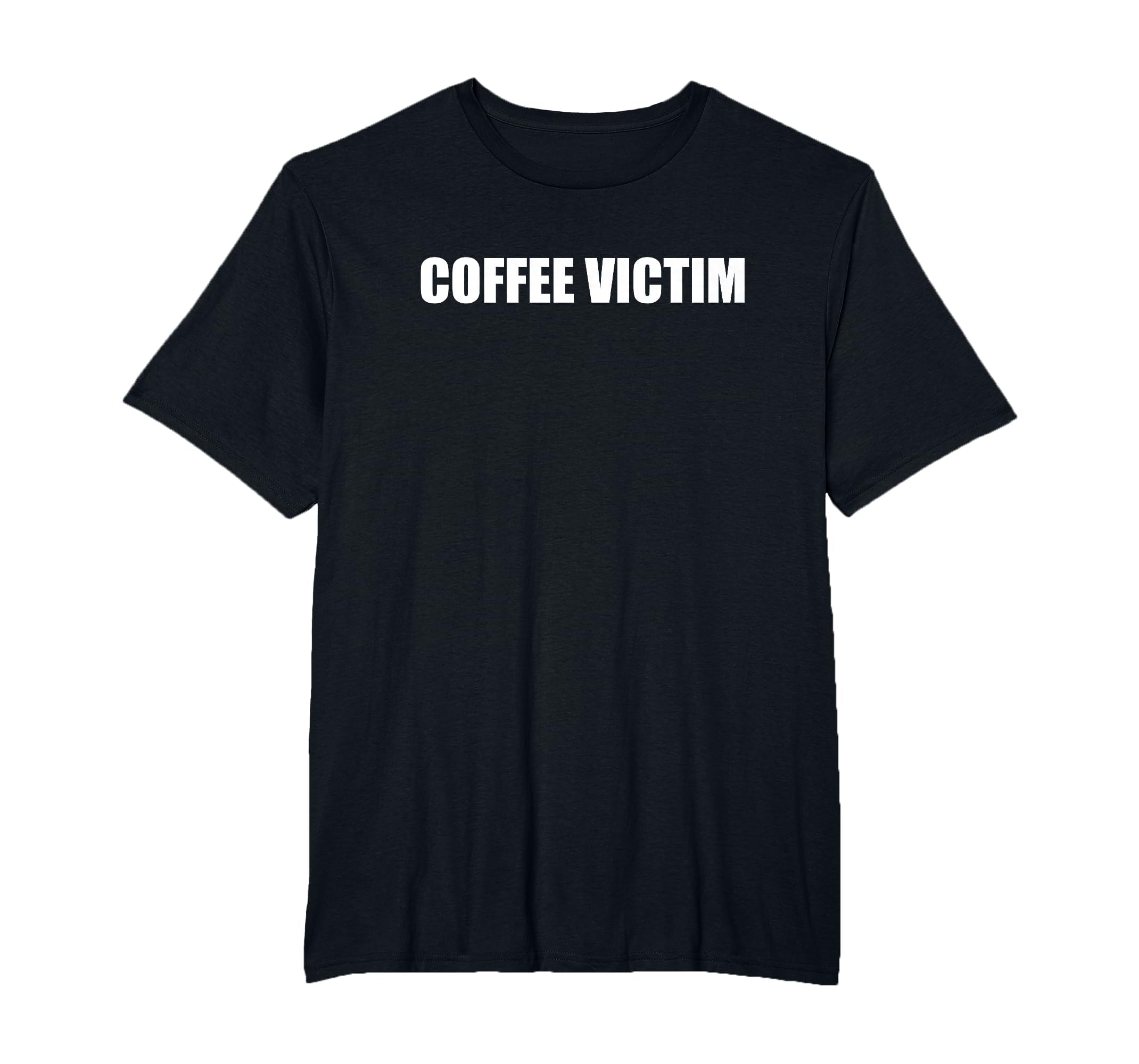Coffee Victim T-Shirt, Men's Big and Tall, Black