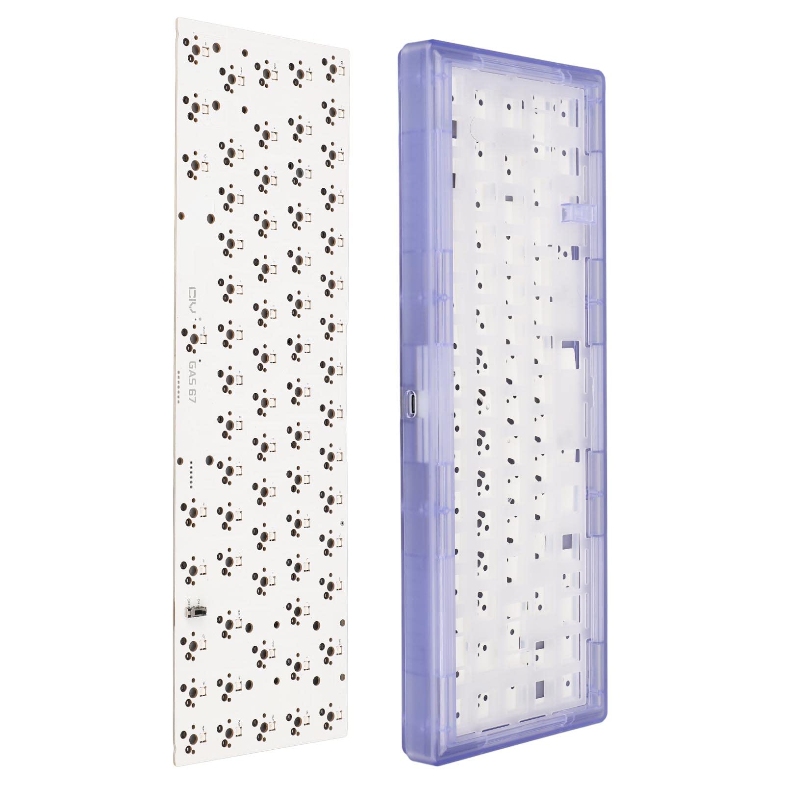 Denash Modułowa Mechaniczna Klawiatura 67 Kluczowe Klawisze Fai da Swap Hot Retroillumined dla Klawiatury Mechanicznej (PURPLE)