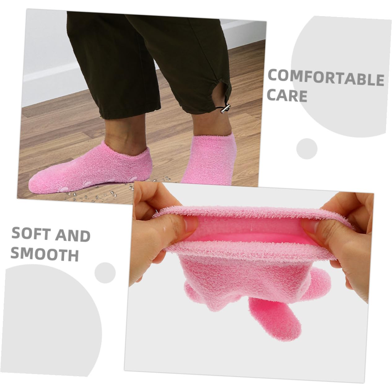 ibasenice 2 Paare Featherlight Touchscreen Handschuhe und Feuchtigkeitsspendende Gel socken Set Wärmend Weich Atmungsaktiv für Kalte Haut und Empfindliche Hände für Winter und