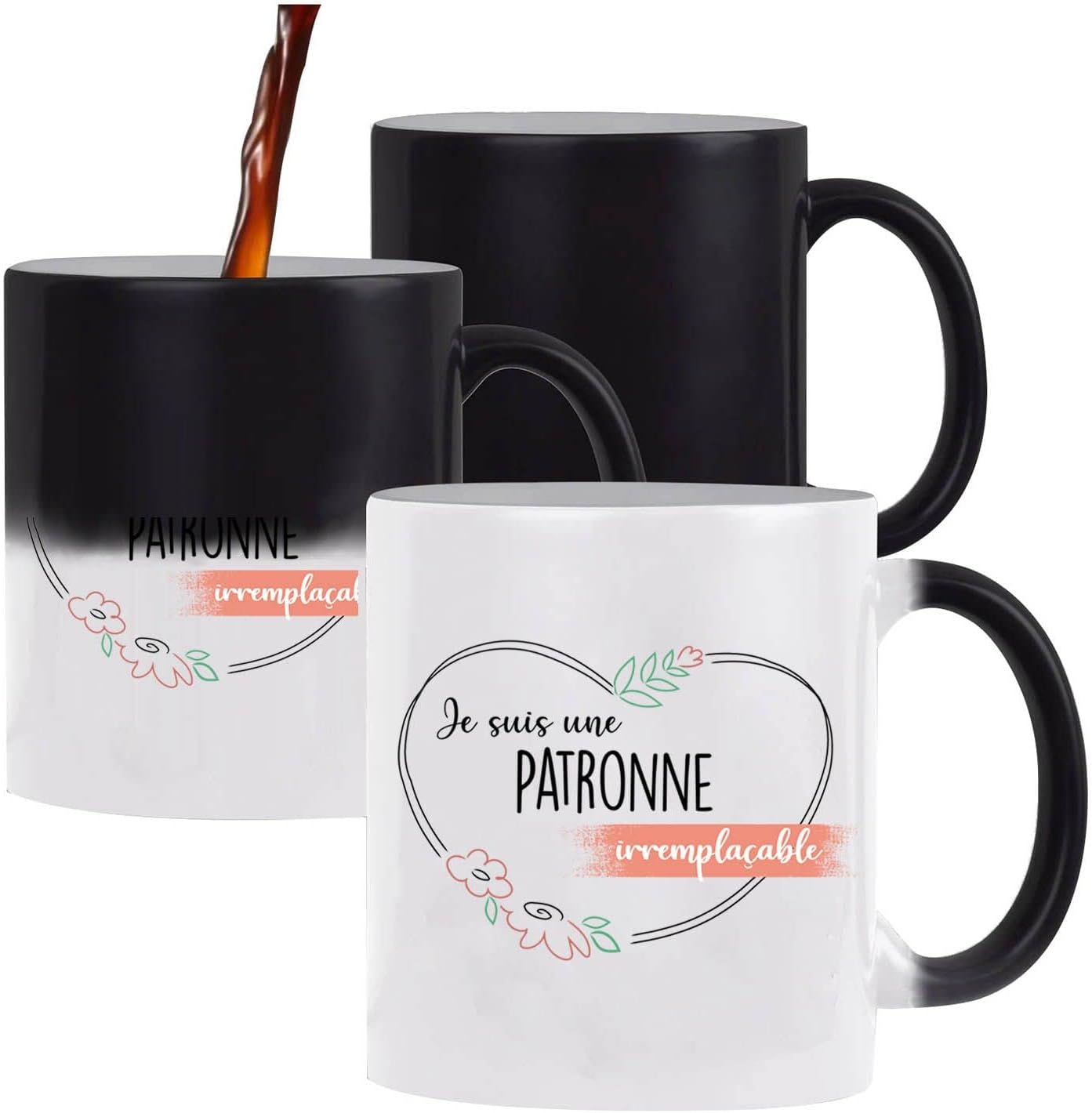 Planetee Mug magique Patronne Irremplaçable | Idée Tasse Cadeau Travail ...