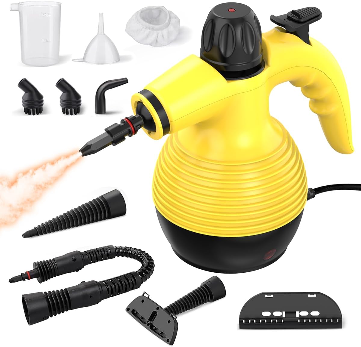 Pressurized Handheld Steam Cleaner,10 in 1 Handheld Steamer for Home Use with Safety Lock,Multi-Surface Steam Cleaner for Home,Bathroom, Clothes, Furniture, Car, Grout and More