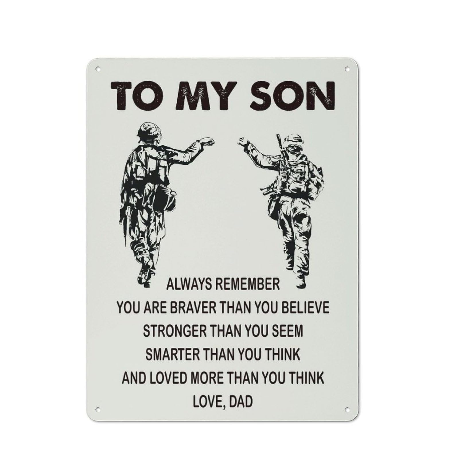 Junmoney Style-8 To My Son Love Dad Rustic Tin Sign 40X30cm For Café Or Home Bar, Suited To Hospitality Decor Collectors
