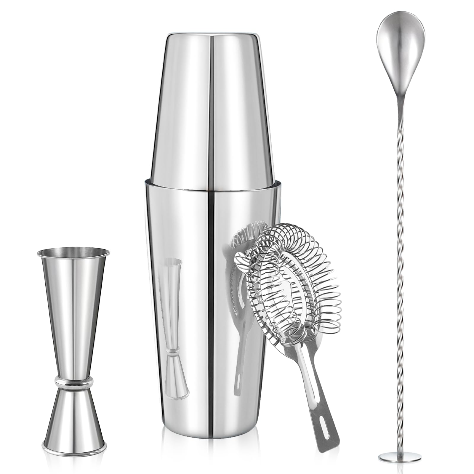 Professional Cocktail Shaker, Professional 5-Piece Bartender Kit with Boston Shaker, Hawt…
