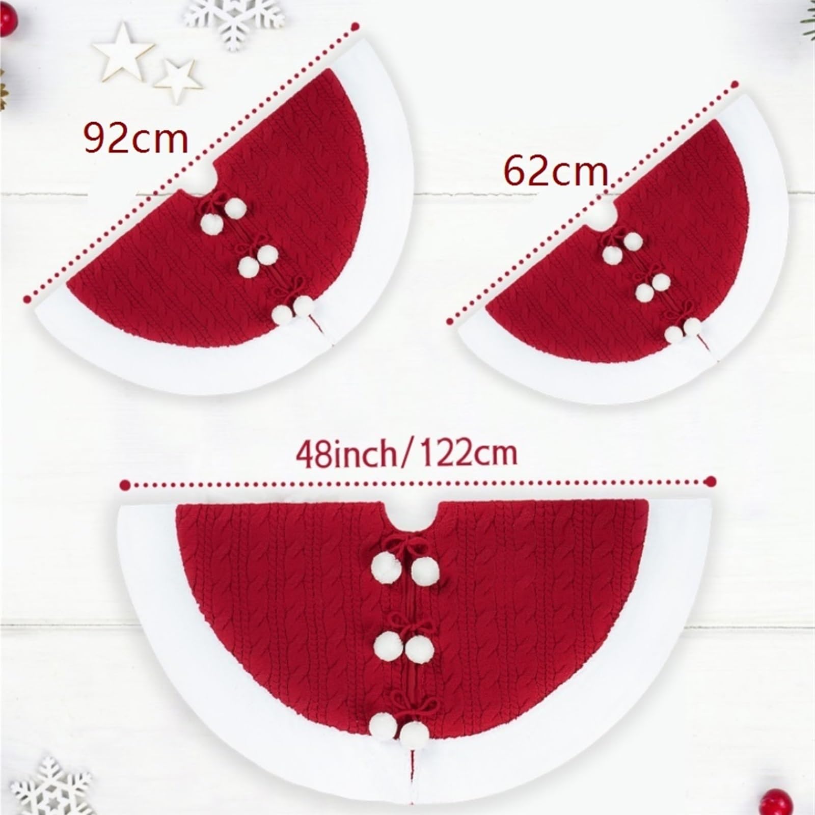 Tappeto Albero di Natale, Ornamenti for Presepe Gonna for Albero di Natale for Tappeto in Peluche for Festa Forniture(90cm)