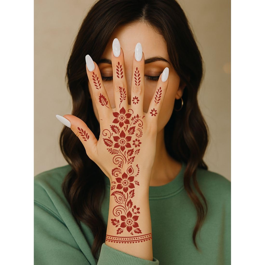 Temporary Tattoowala Easy to Apply Mehndi Stencil Sticker for Quick and Neat Henna Designs 1