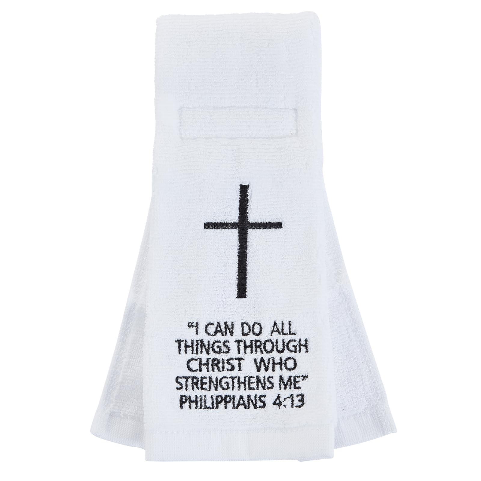 lotoo White Football Towel Cotton Sports Quarterback QB Towels with Hook Loop Closure for Men Youth Boys Adults
