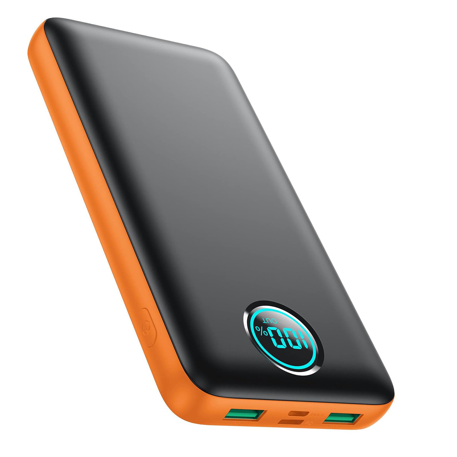 Portable Charger Power Bank 30,800mAh LCD Display Power Bank,25W PD Fast Charging +QC 4.0 Quick Phone Charging Power Bank Tri-Outputs Battery Pack Compatible with iPhone,Android etc(orange)
