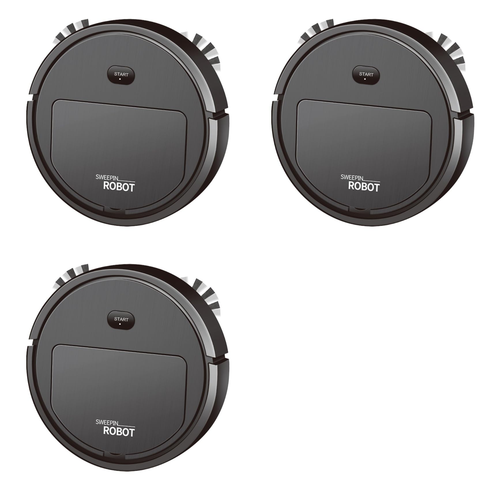 Hndhbfgrt 3X Smart Robot Vacuum Cleaner Household Cleaning Machine Automatic Vacuum Cleaner,Black