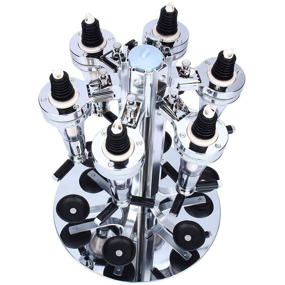 lyrlody Spirituosenspender Wandmontage, Drehbarer Bar Butler, 6 Flaschen, Schwarz