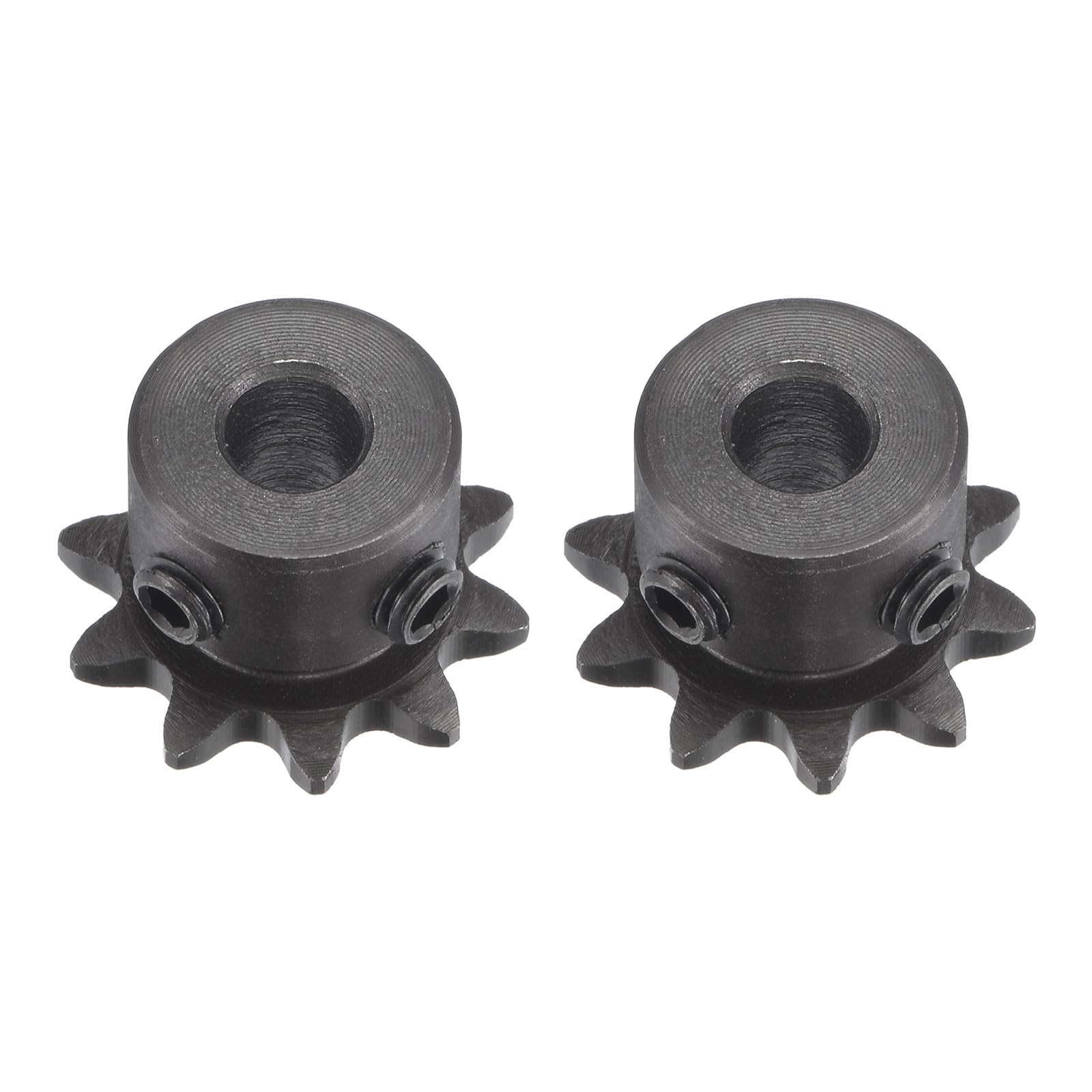 uxcell #25 Chain Roller Sprocket, 8mm Bore 1/4" Pitch 10 Tooth Single Strand Chain Sprocket, C45 Carbon Steel 25 Roller Chain Sprocket with Set Screws for ISO 04C Chain, 2Pcs — Amazon image 8