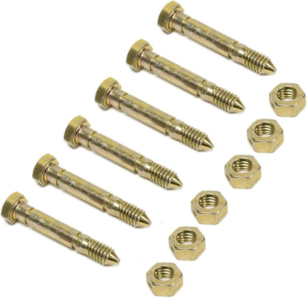 Ariens 6PK Genuine OEM Snow Blower Snowthrower Shear Pins & Nut 51001500 510015