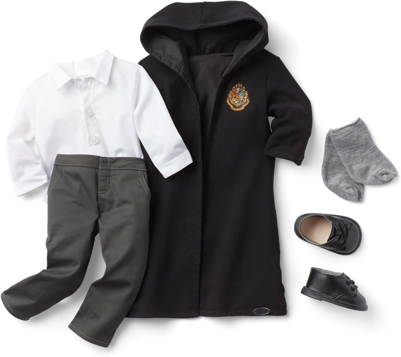 American Girl Harry Potter 18-inch Doll Hogwarts Uniform with Pants Outfit and Robe Featuring School Crest, For Ages 6+