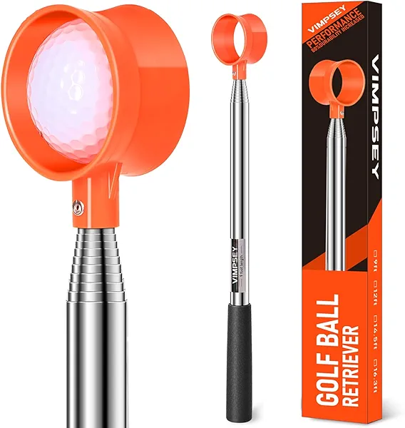 VIMPSEY 9Ft/12Ft/17Ft/20Ft Golf Ball Retriever for Water Telescopic, Light Weight Double Sided Golf Ball Picker Upper, Men's and Women's Golf Accessories Gifts.
