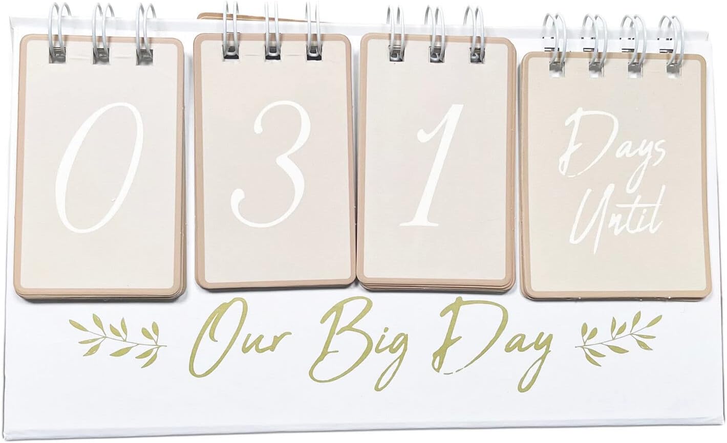 Wedding Countdown Flip Calendar Our Big Day Mr Mrs Date Year Desk wedding-countdown-flip-calendar-our-big-day-mr-mrs-date-year-desk