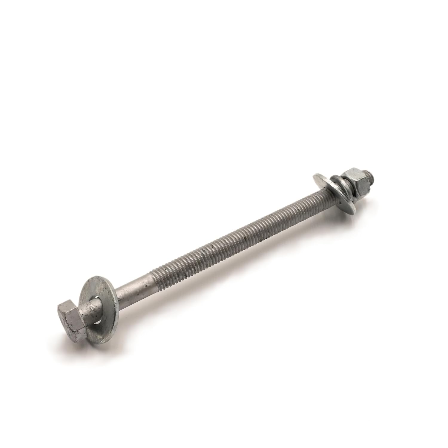 3/8"-16 x 10 (25 Sets) Hot Dipped Galvanized Hex Bolt Kit for Exterior Use, Includes 50 USS Flat washers, 25 Nuts, 25 Split Lock washers, Commercial Grade A 307, 6" of Thread -by Fastener Depot