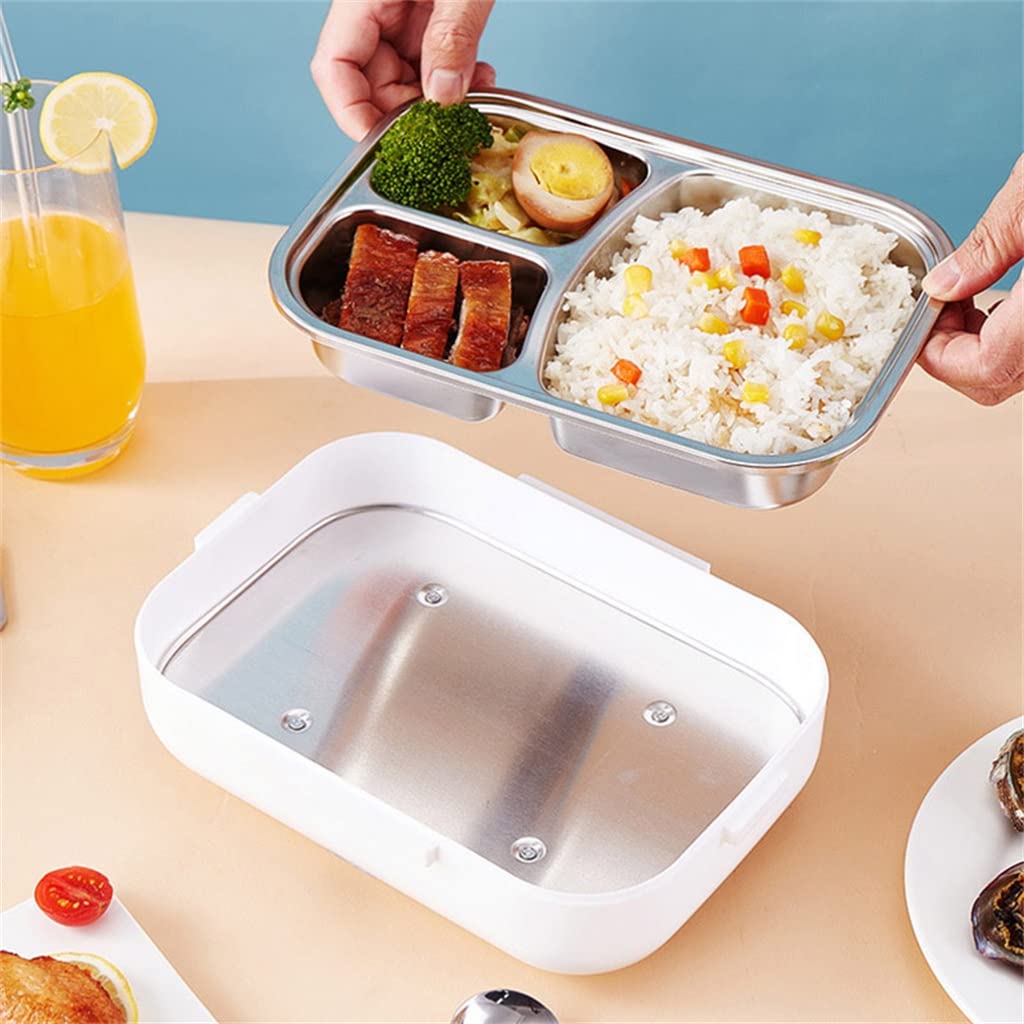 2 in 1 Car Home Electric Lunch Box Riscaldamento Scaldavivande Contenitore riscaldatore Set da viaggio for ufficio portatile