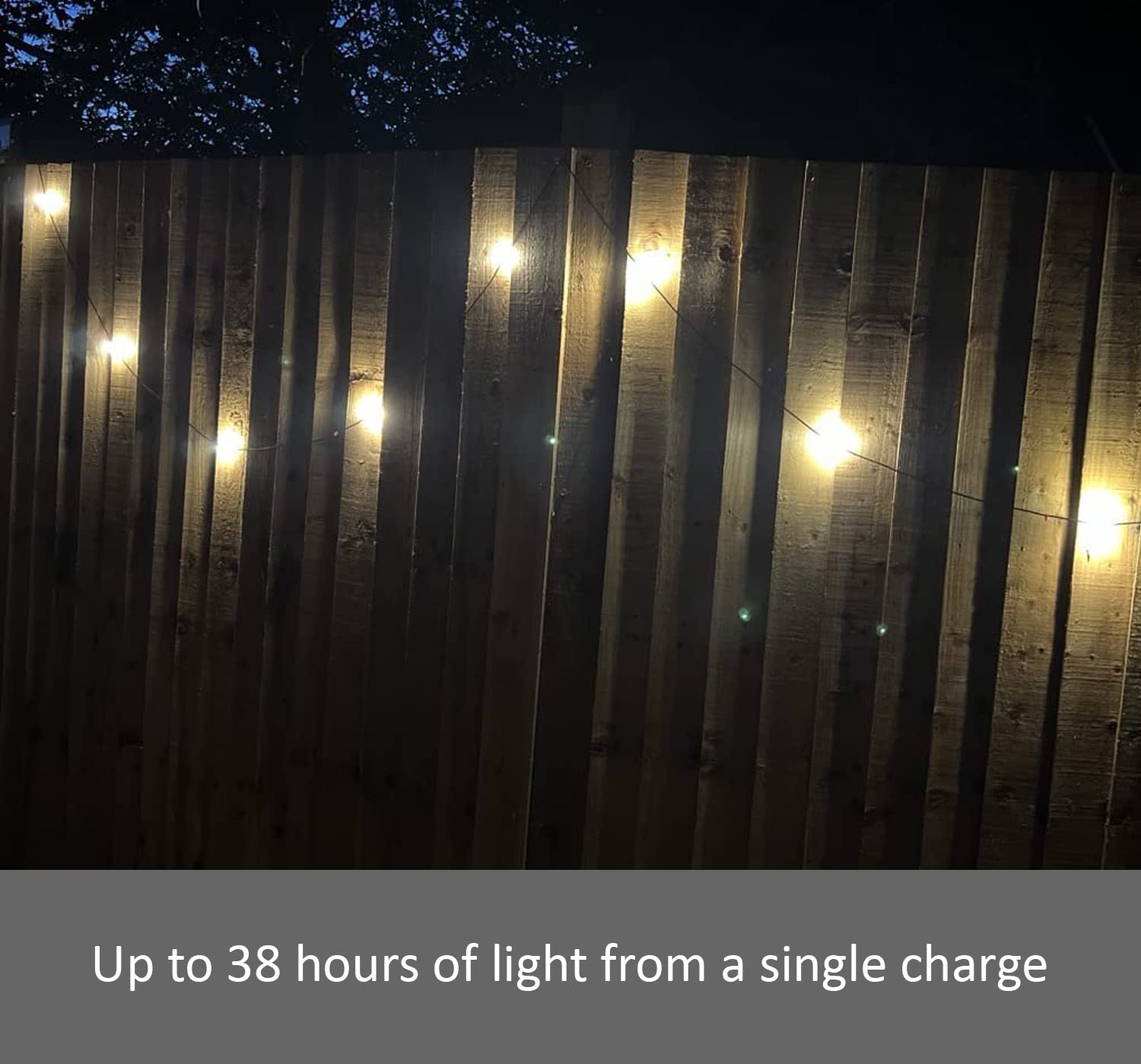 Auraglow Luci a LED a energia solare e USB per esterni, batteria ricaricabile, torcia incorporata e power bank, ideali per campeggio, tenda, gazebo, ombrellone e illuminazione da giardino - bianco