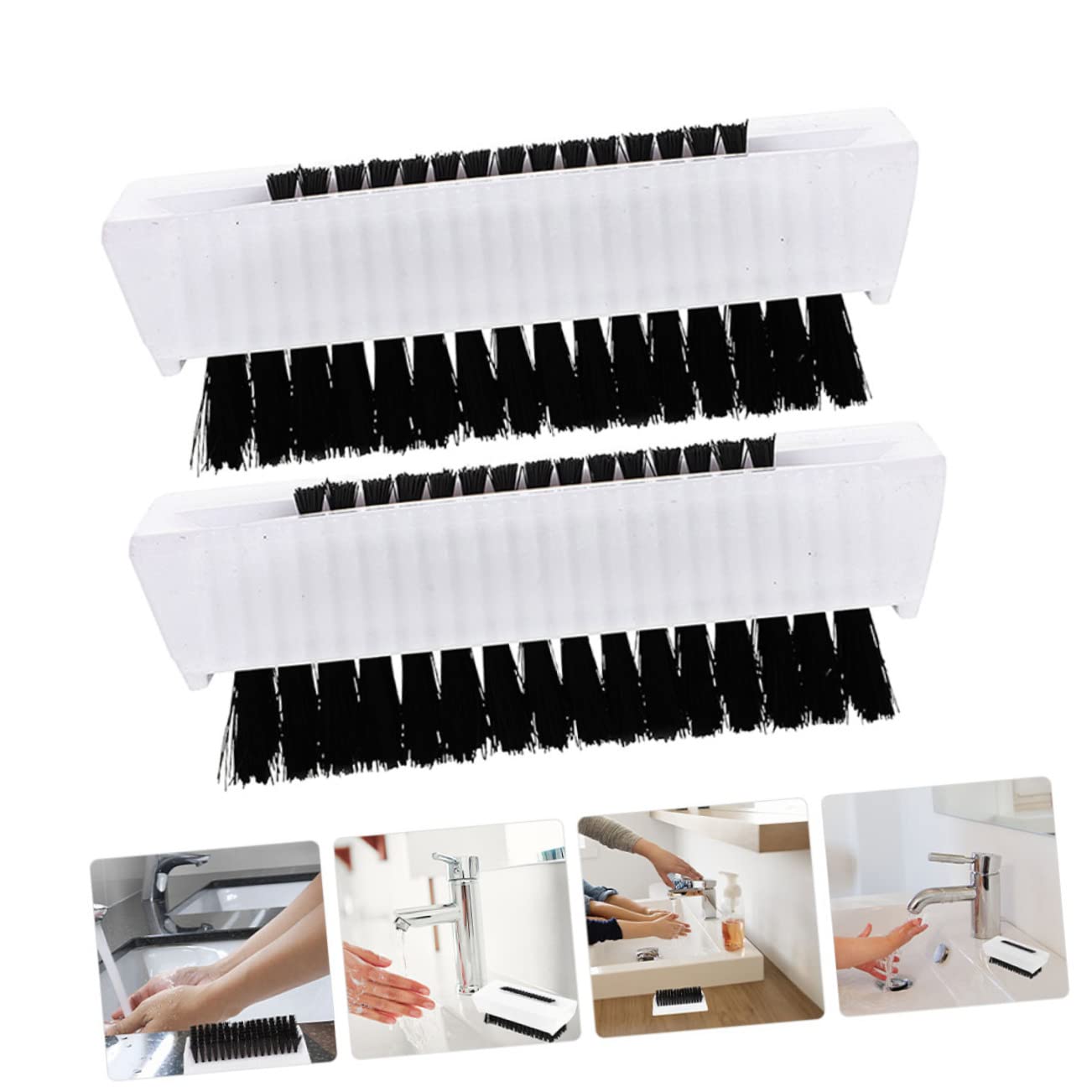 MAGICLULU 8 Pz lavare la spazzola detergente per unghie resistente all'usura spazzola per unghie decorazioni unghie arredamento scrubber per unghie per uso quotidiano pennello per unghie AbS