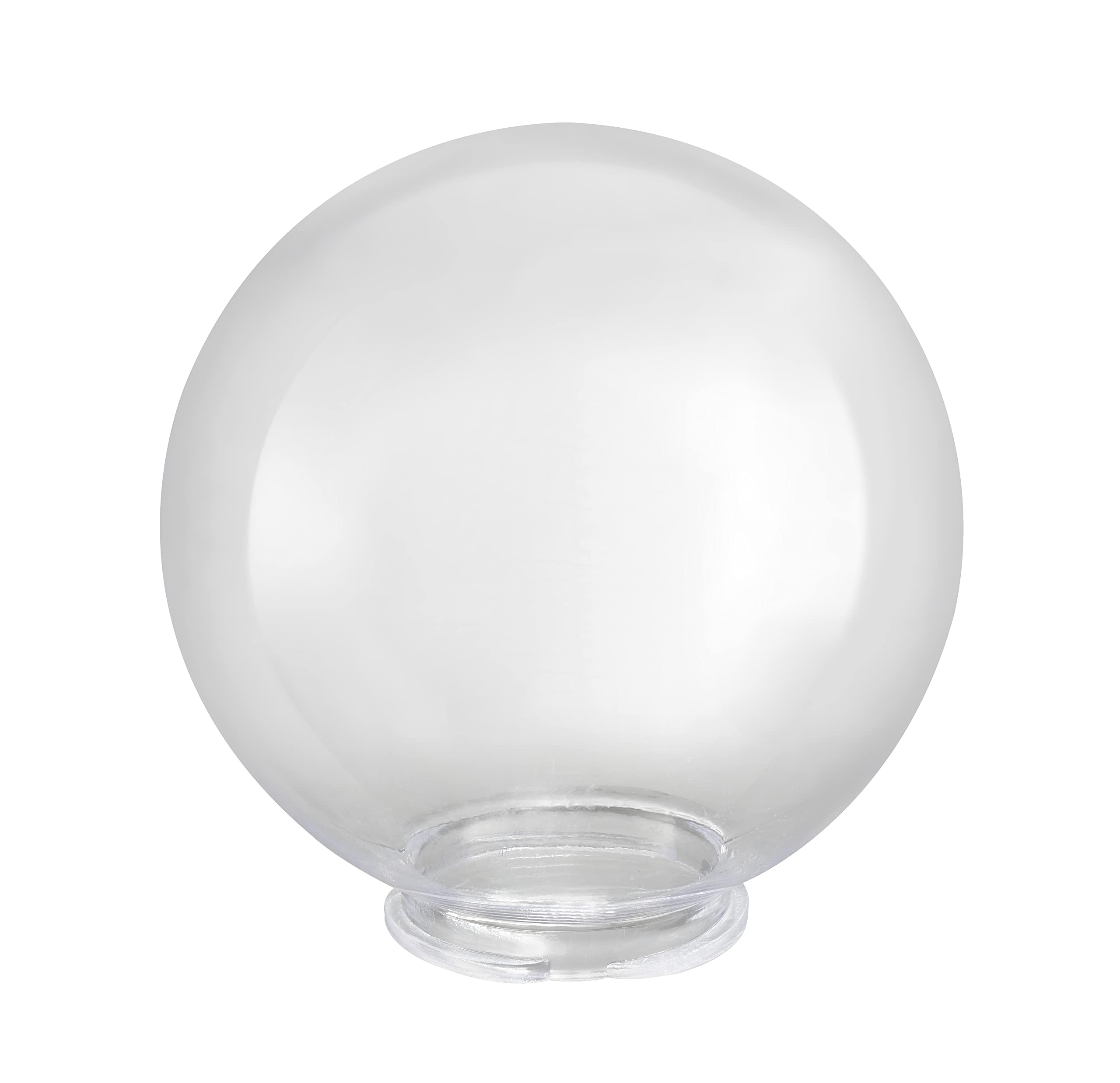 Aspen Creative 28002-60-11, 8" Clear Acrylic Replacement Lamp Post Globe with 3-3/4" Twist Lock Neck