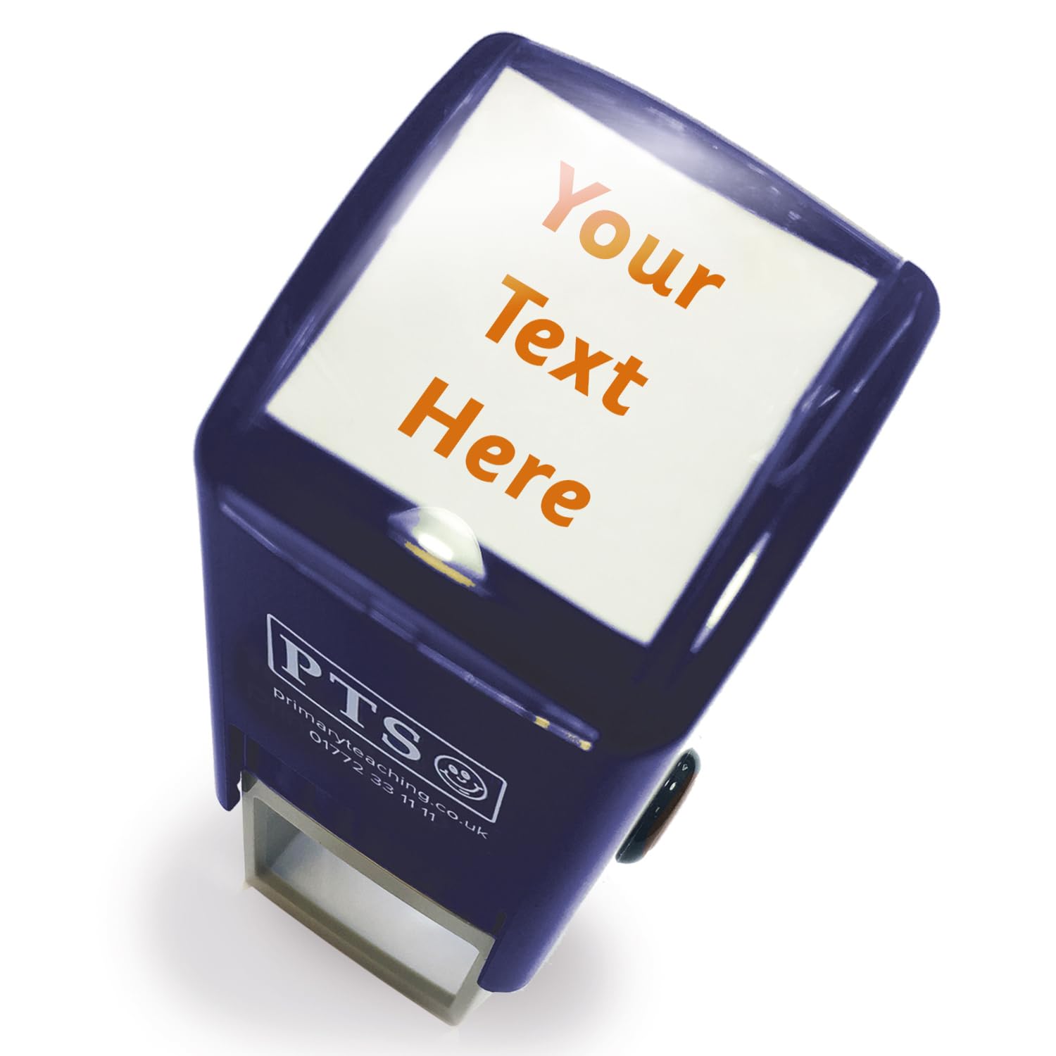 Primary Teaching Services Ltd Orange Personalised Wording Office Business Self-Inking Stamp 25Mm Primary Teaching Services (Orange)