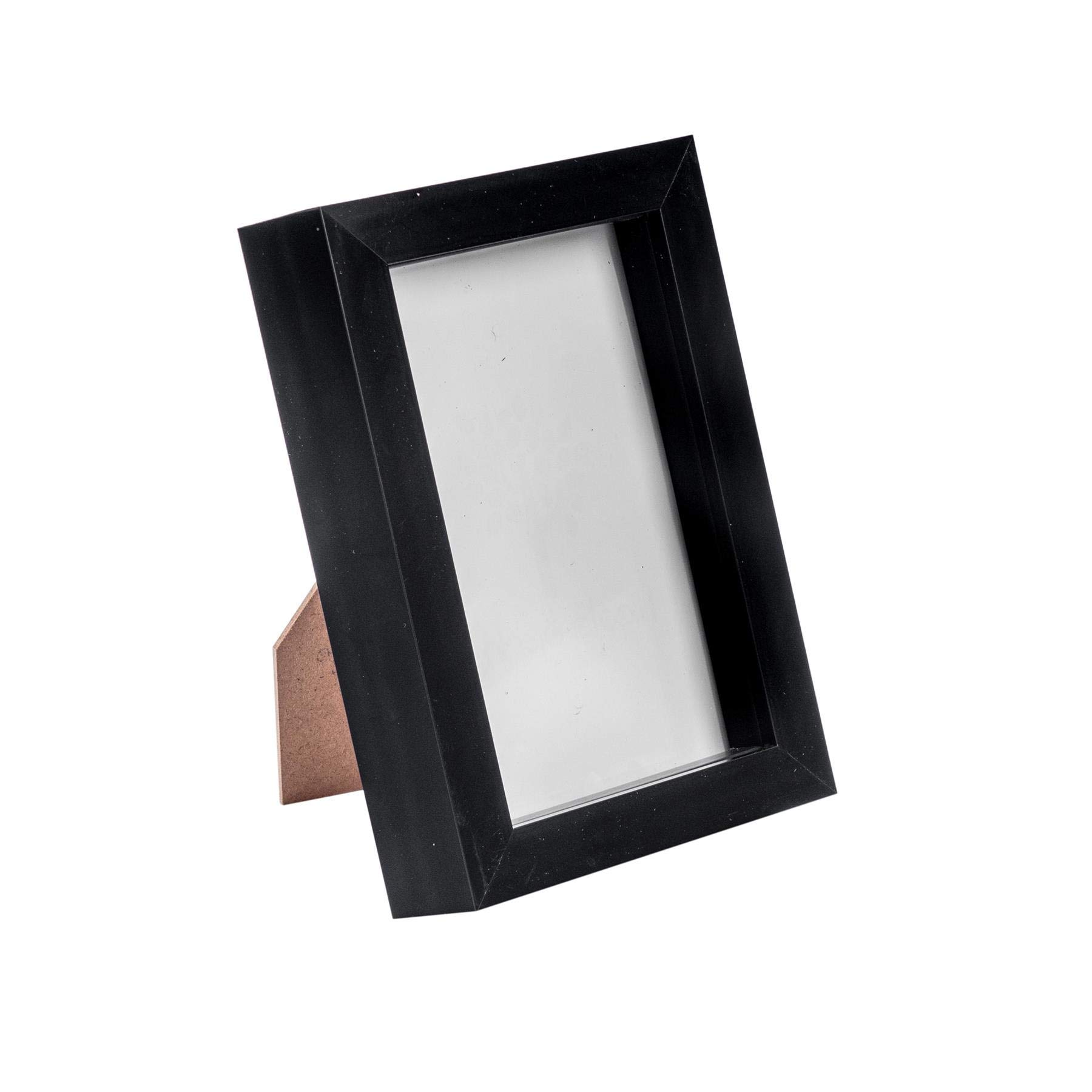 Nicola Spring 3D Shadow Box Photo Frame - 4 x 6 (10 x 15cm) - Pack of 1 - Black 3D Photo Frame Picture Frame Box Small Portrait Display Case for Crafts, Keepsakes, Wedding, Graduation