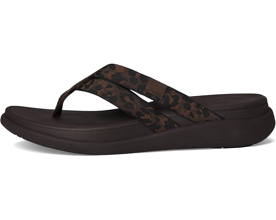 FitFlop F-mode Go Leopard Webbing Strappy Flip-flops - Left View