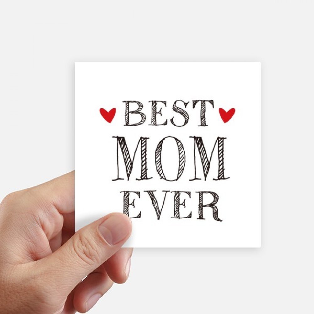 Autocollant La Meilleure Maman de 10 cm, lot multicolore de 8 stickers carrés