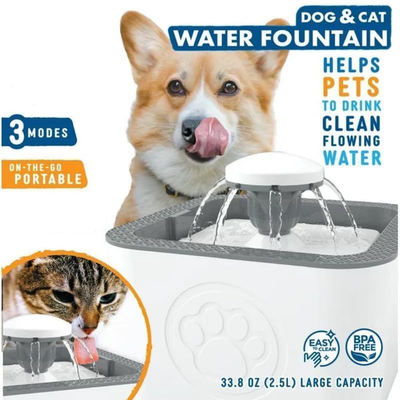 Toriox Cat Fountain with Filter Automatic Pet Fountain for Constant Clean and Runnning Water, Automatic Pet Water Fountain for Cats and Small Dogs 3