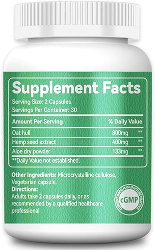 Miniatura 2 de Colon Clean Detox Dietary Supplement, Supports Gentle & Natural Detoxification, Oat Hull & Hemp Seed Extract & Aloe Dry Powder Health Support, 60