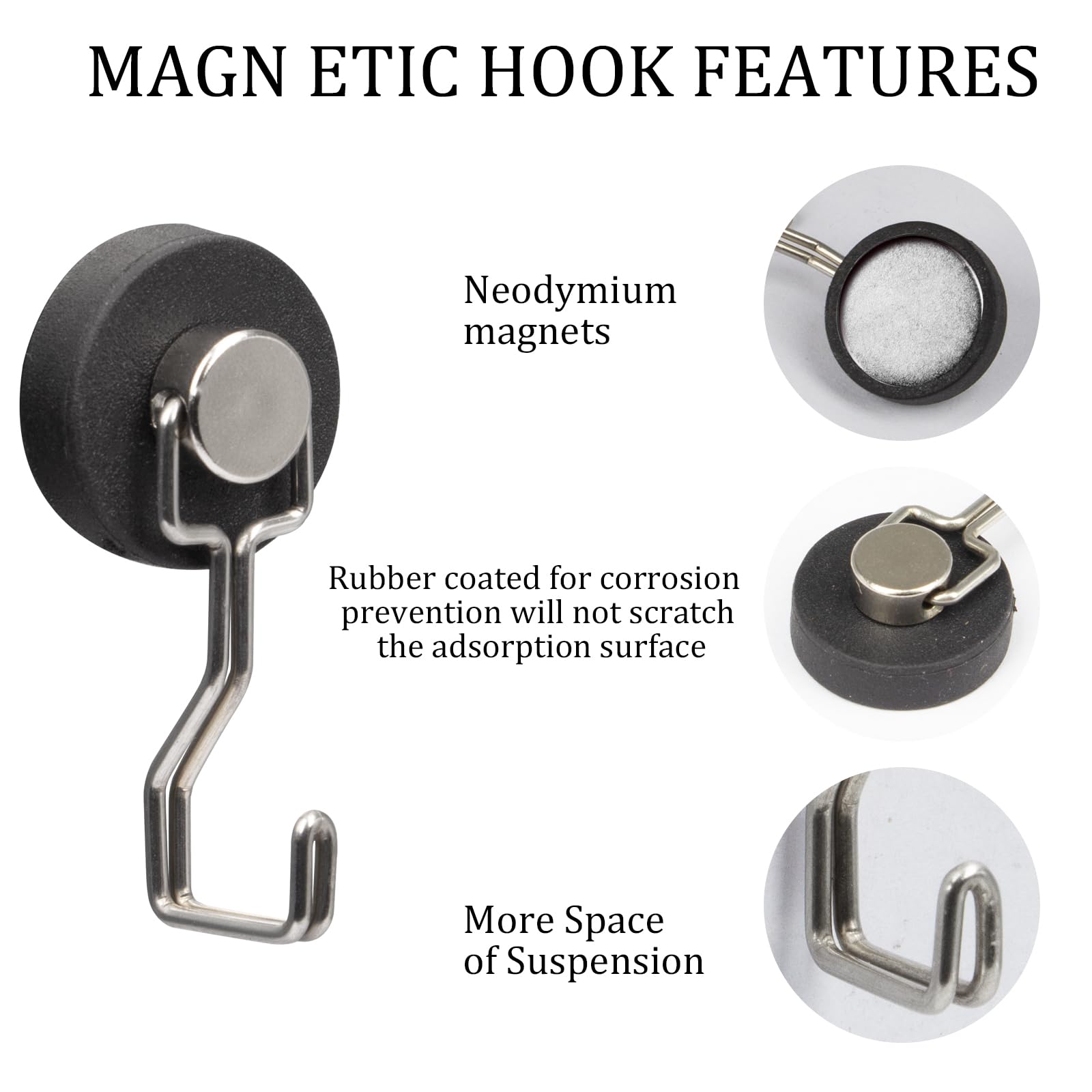 Magnetic Rubber Hooks - Cruise Ship & Grill Essentials -5