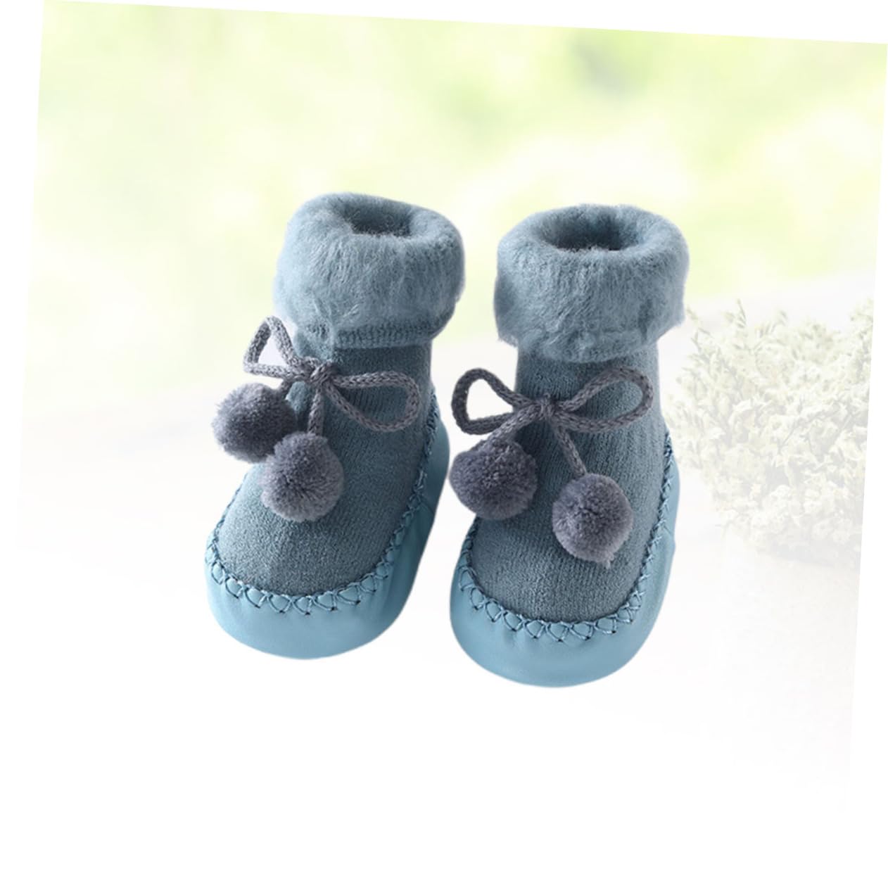 LIFKOME Soft Warm Children's Socks Toddler Slippers Anti-slip Long Cotton Socks for 6-12 Months Boys Girls