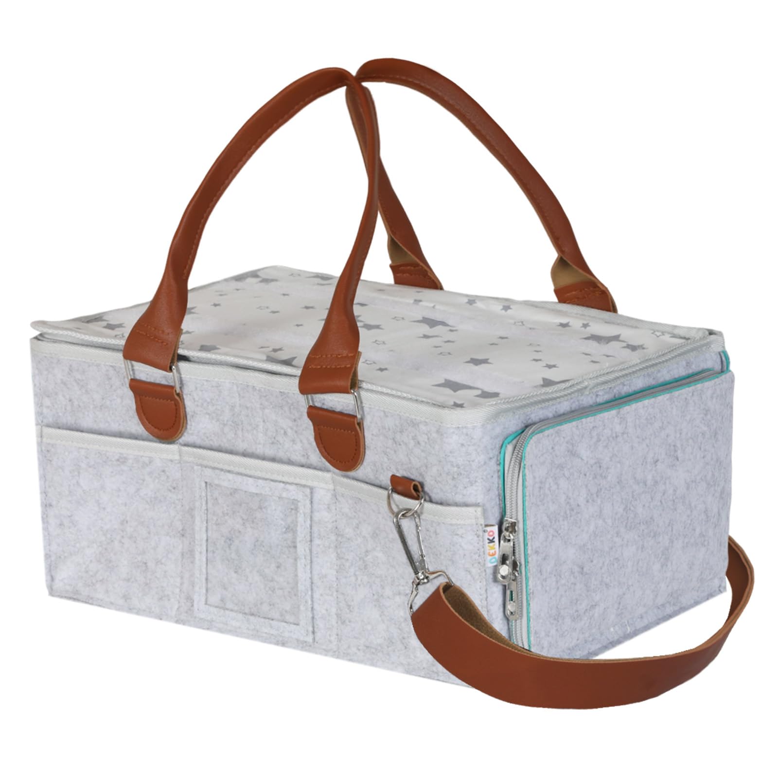 Nappy Caddy Organiser Baby Diaper Storage Bag With Shoulder Strap Portable Dekko