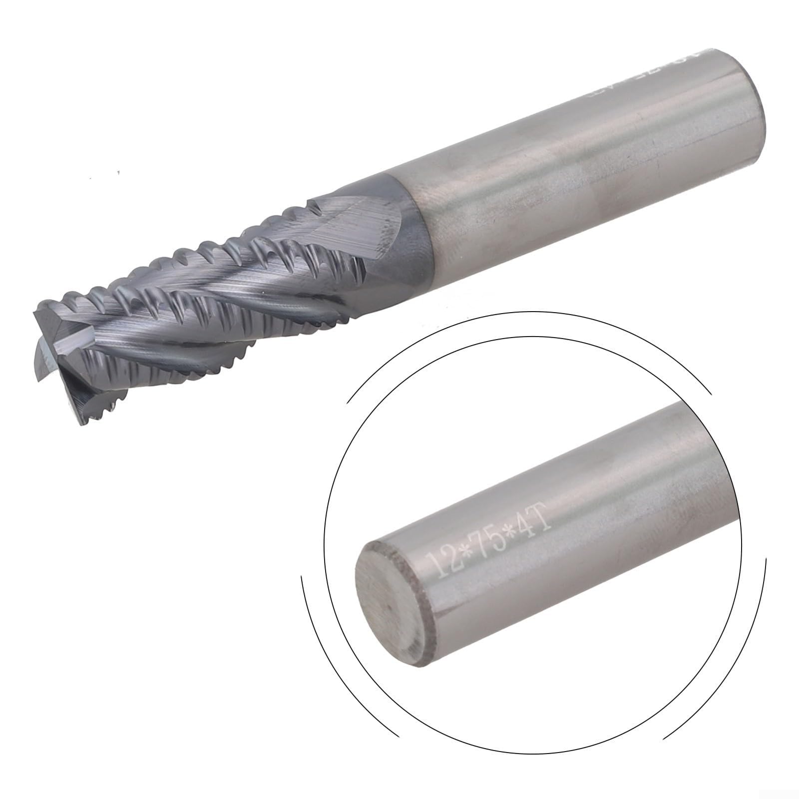 Hochleistungs-Vollhartmetall-Schruppfräser für HPC, AlTiN beschichtet (12 mm)