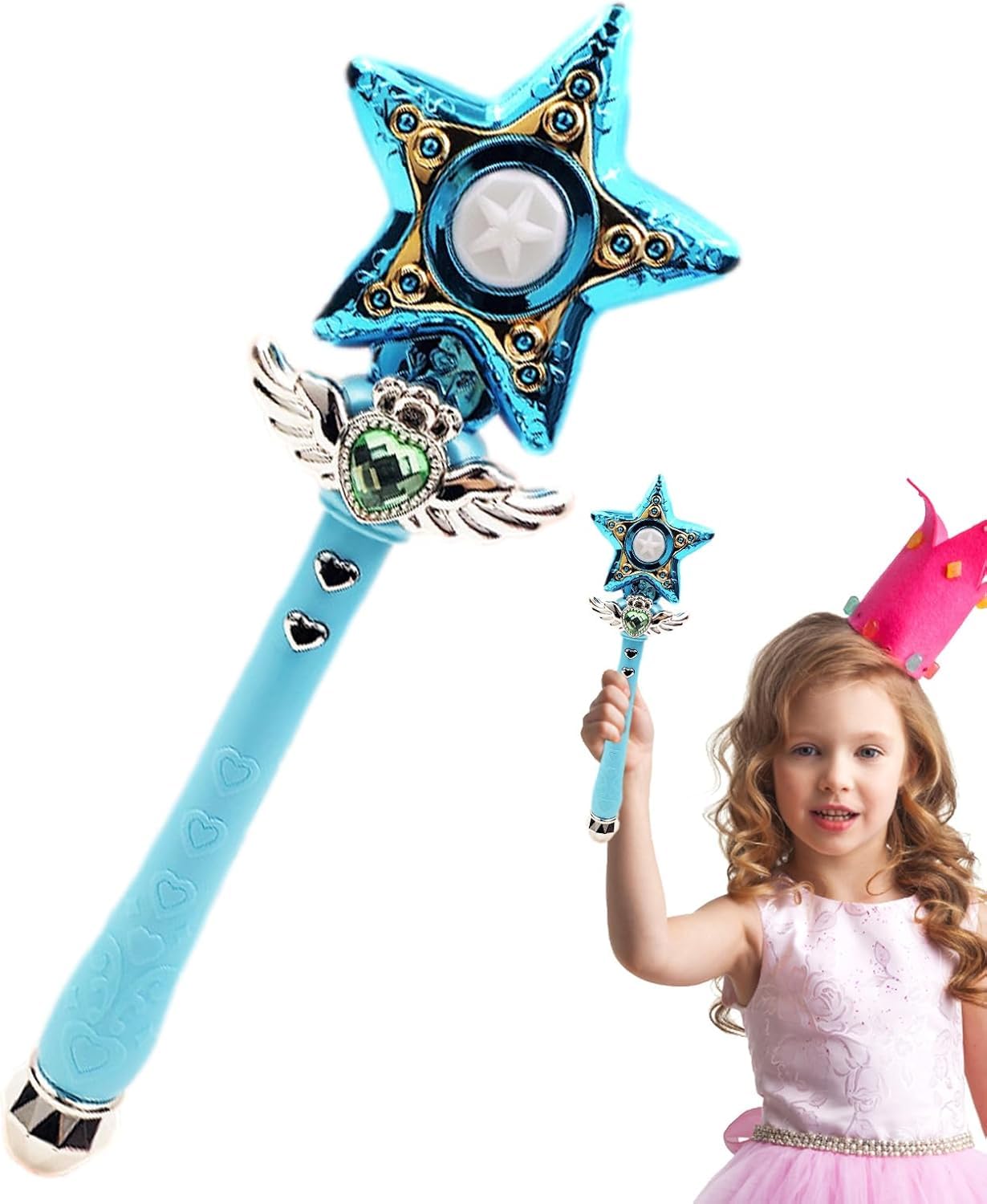 Toyshine Princess Fairy Magic Wand Moon Styling Stick Flashing Toy with Music and Light for Kids - E (B0DCK3VM9C) Amazon Price History, Amazon Price Tracker