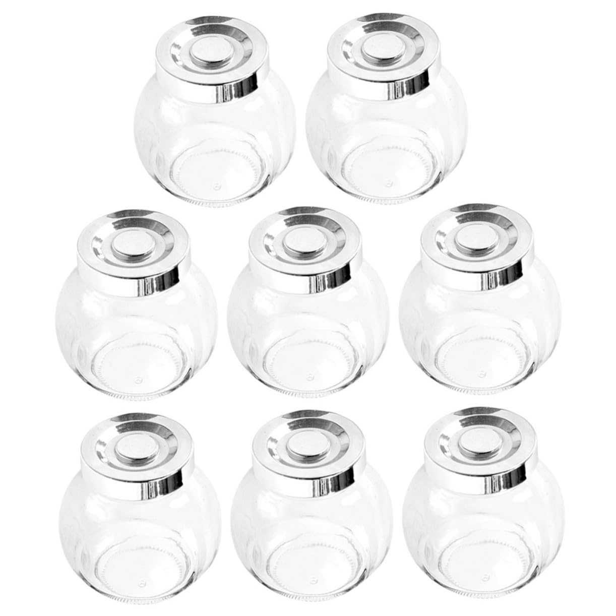 Frascos Sellados de Vidrio Transparentes, 8 Piezas para Cocina