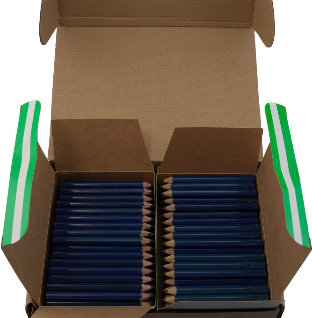 Half Pencils (Sharpened Hex, Royal Blue) (Bulk Box of 288)