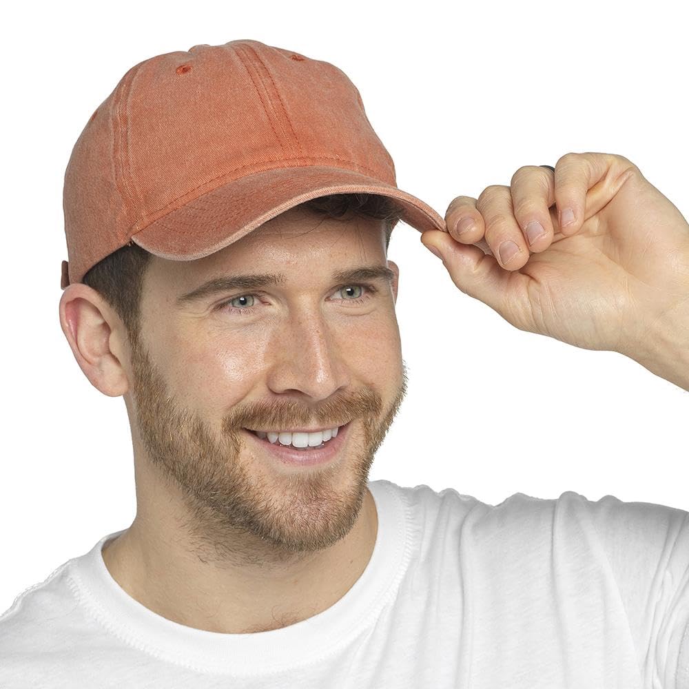 A2z Men's Orange Plain Baseball Cap Breathable - Baseball Cap Az41130