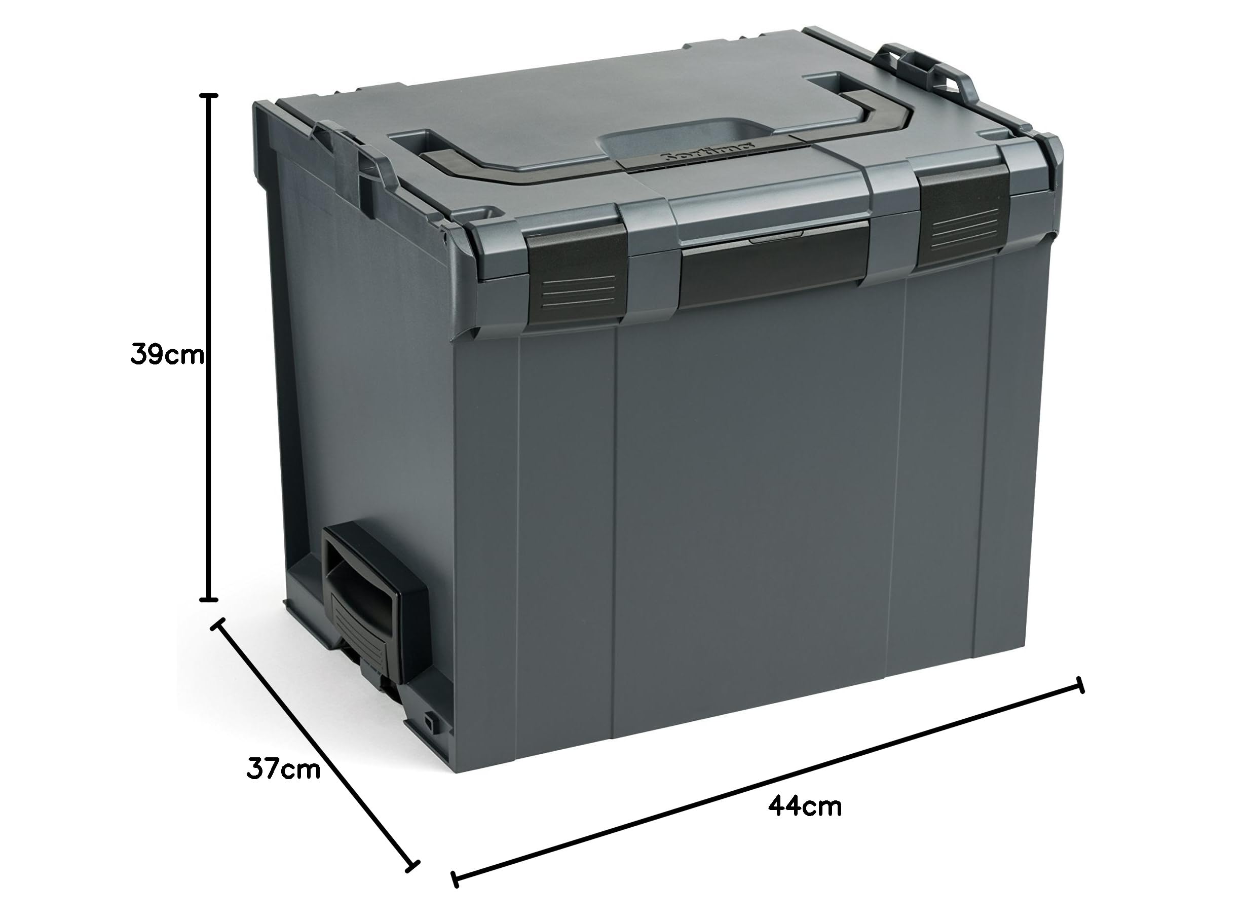 Bosch Sortimo L BOXX 374 Anthrazit Größe 4 Serie G (alte Version) Professioneller Werkzeugkoffer - Innovatives Transportsystem - Ideale Organizer Box