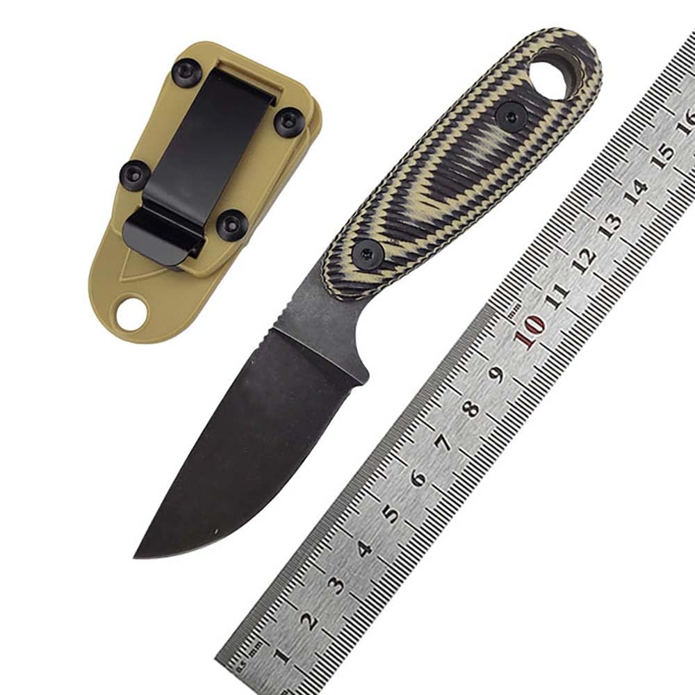 Kleine handliche werkzeug stahl messer scharf rutschfest Robust Abriebfest Tragbare Camping outdoormesser edc Festes Gegen Full Tang messer Jagdmesser Feststehende klinge tanto D2 gürtelmesser Scheide