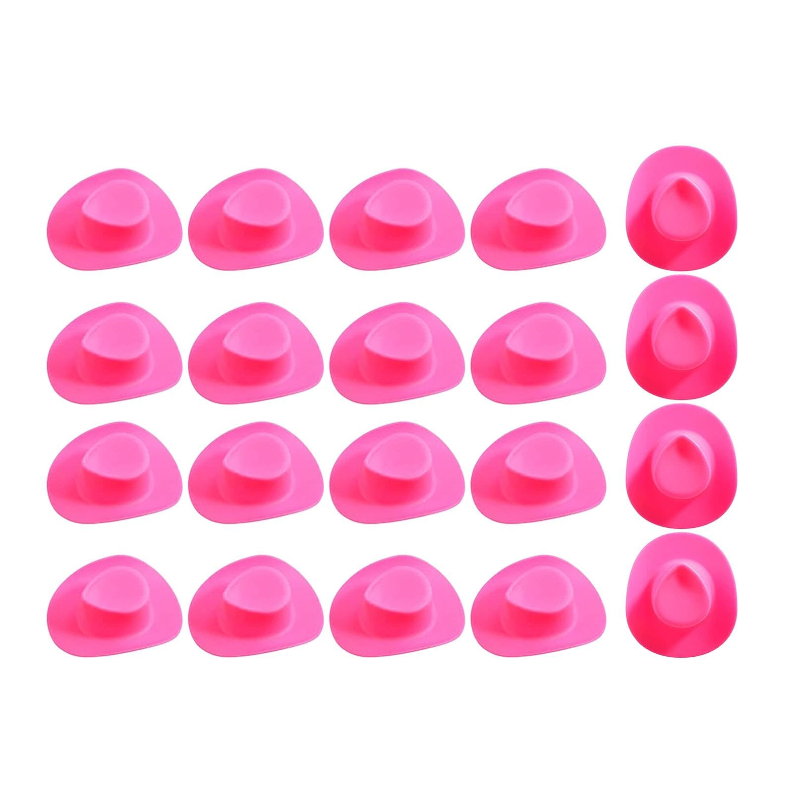 VELURA 20 Pieces Mini Cowboy Doll Hat for Dress up Themed Party Performance Holiday Pink|20 Pieces Mini Cowboy Doll Hat|Dolls & Bears|Dolls & Bears-image-6