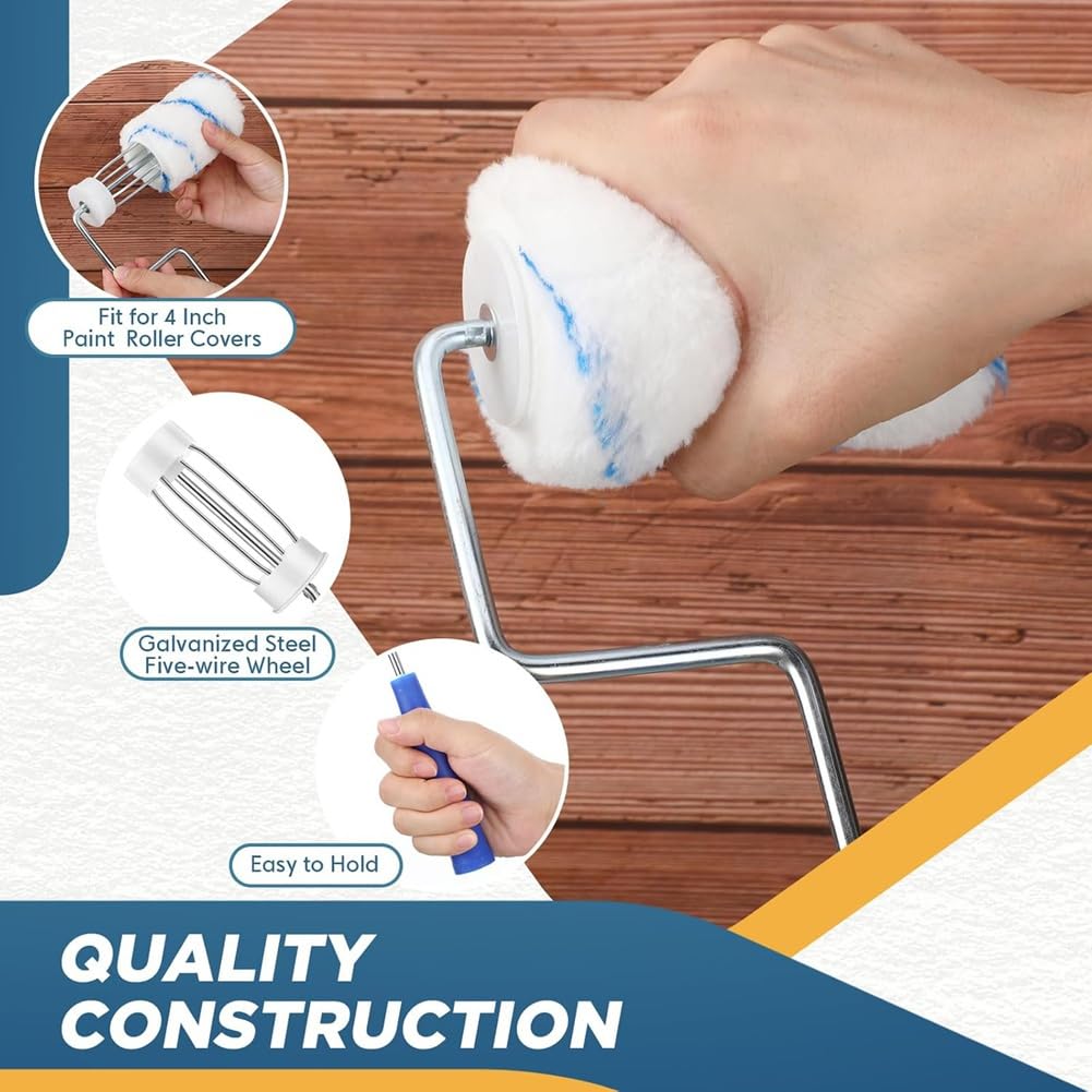 para Rodillo de Pintura de 12 Piezas para del Hogar, Techos, Áreas Pequeñas, Bordes y Esquinas, Azul