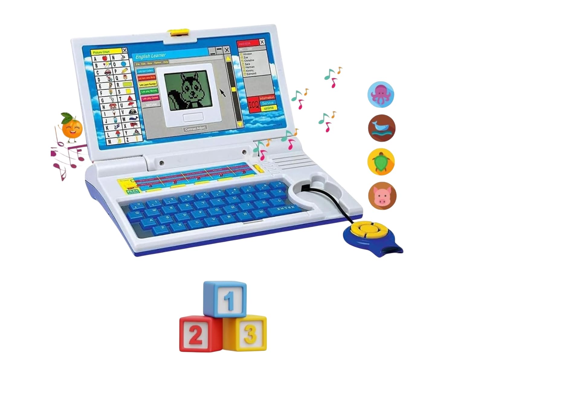 XCILLINCE TOYS Learning Baby Computer 20 Fun Activities Laptop for Kids Learn Letter, Words, Games, Mathematics, Music, Multicolor